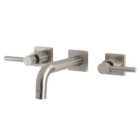 Kingston Brass KS6128DL Two-Handle Wall Mount Bathroom Faucet, Brushed Nickel KS6128DL